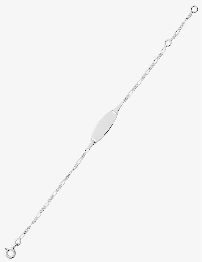 Gourmette enfant en or blanc 9ct 446B-116