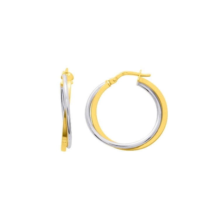 Créoles en or bicolore 9ct 480-23