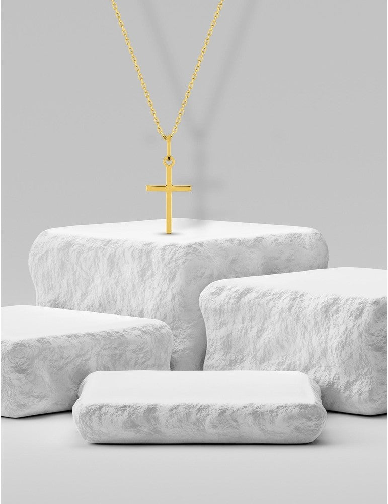 Pendentif croix en or jaune 18ct 360-315