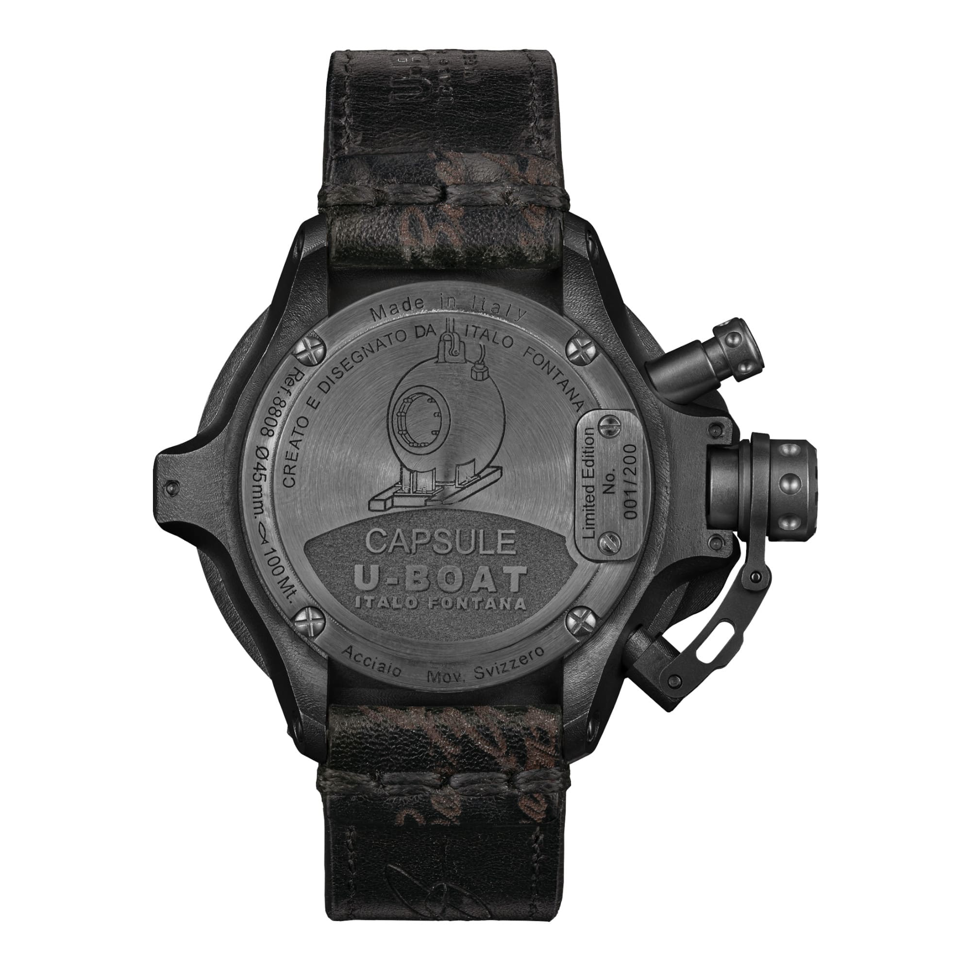 U-BOAT Capsule PVD BK BL - 45mm - Automatic - 8808 