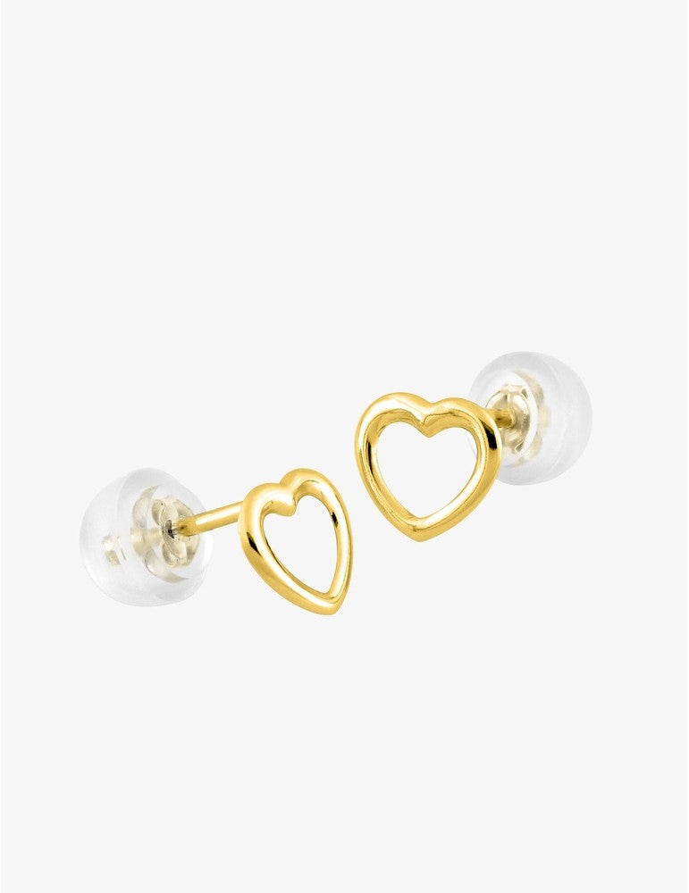 9ct Gold Children's Heart Earrings 486-39