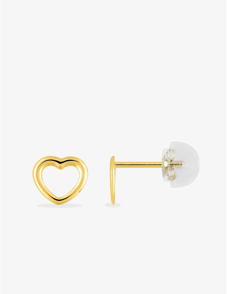 9ct Gold Children's Heart Earrings 486-39