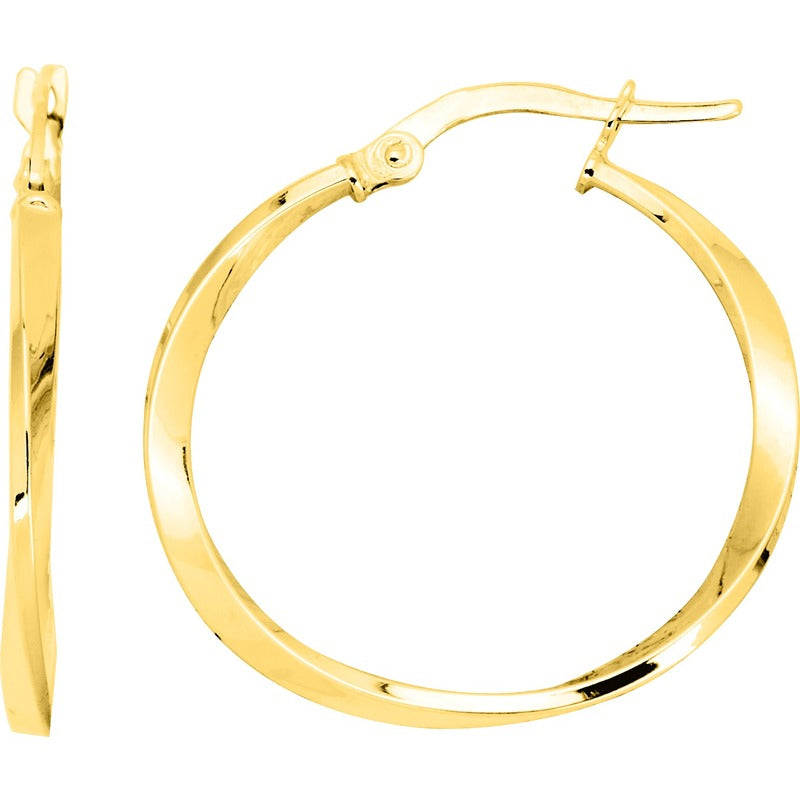 Créoles en or jaune 9ct 480-28