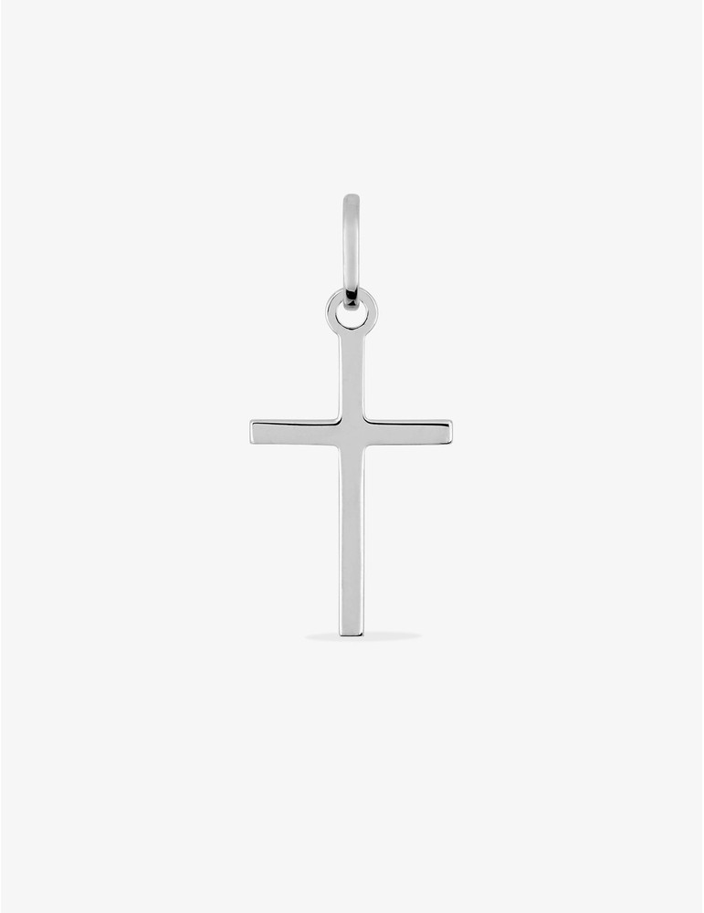 Pendentif croix en or blanc 9ct 463-319
