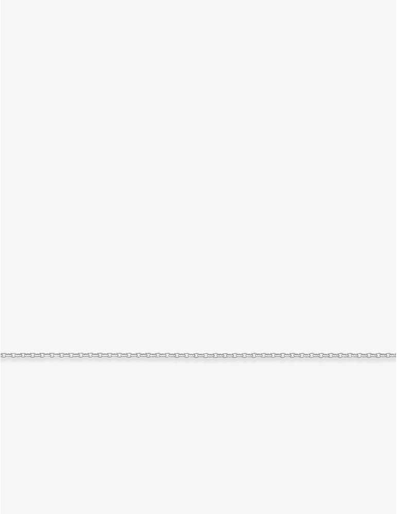 Chaine maille forçat ronde en or blanc 9ct de 1.3mm Taille 40cm 451-277