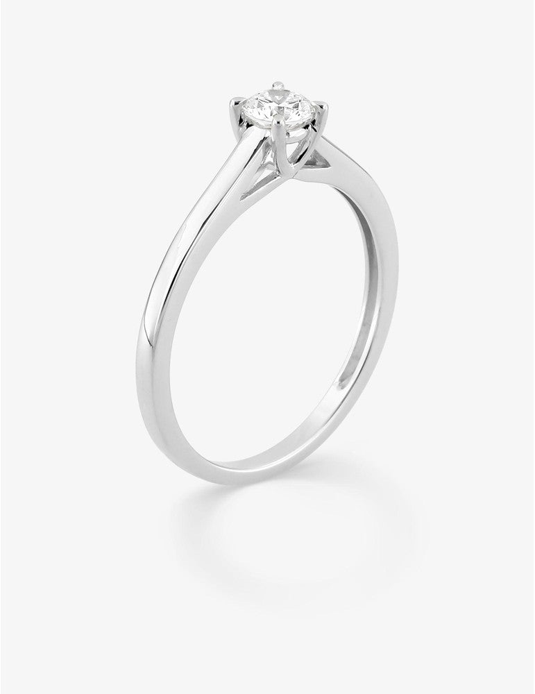 Bague en or blanc 9ct et diamants de laboratoire 405L11