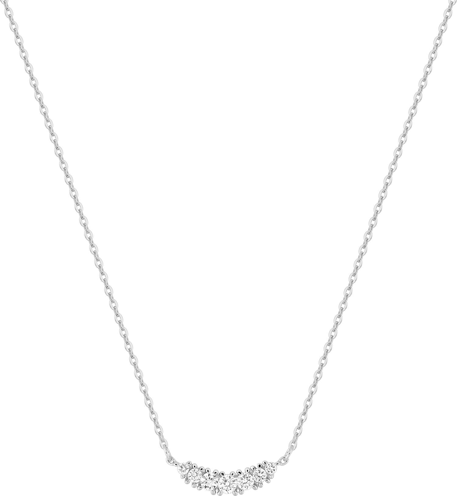 Collier en or blanc 9ct et diamants de laboratoire 456-34