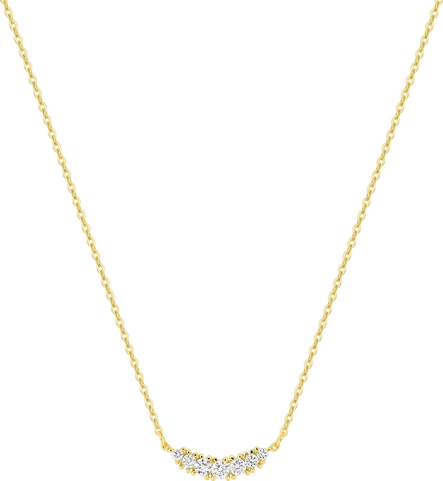 Collier en or jaune 9ct et diamants de laboratoire 456-35
