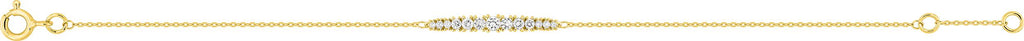 Bracelet en or jaune 9ct et diamants de laboratoire 445L4