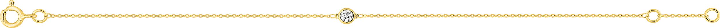 Bracelet en or jaune 9ct et diamants de laboratoire 445L2