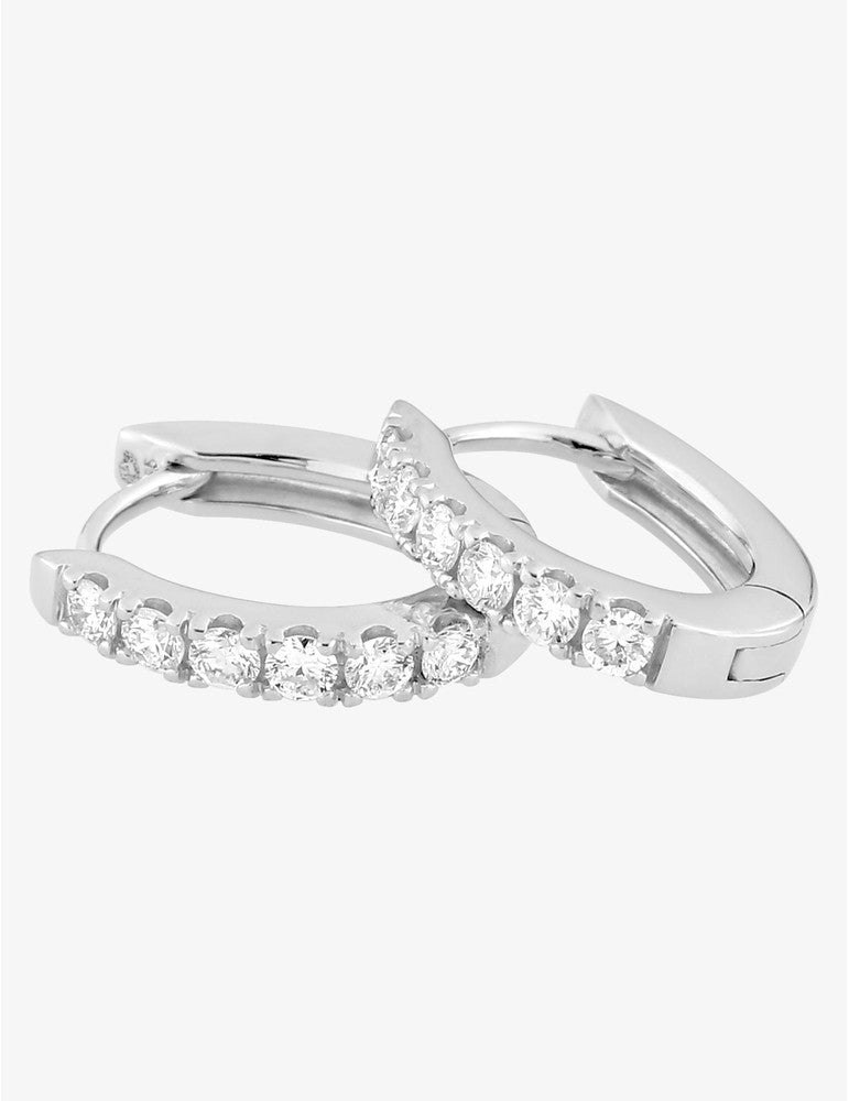 Boucles d'oreilles en or blanc 9ct et diamants de laboratoire 481-10