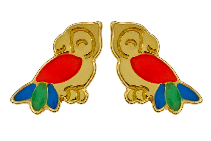 Boucles d'oreilles Perroquets en or 9ct