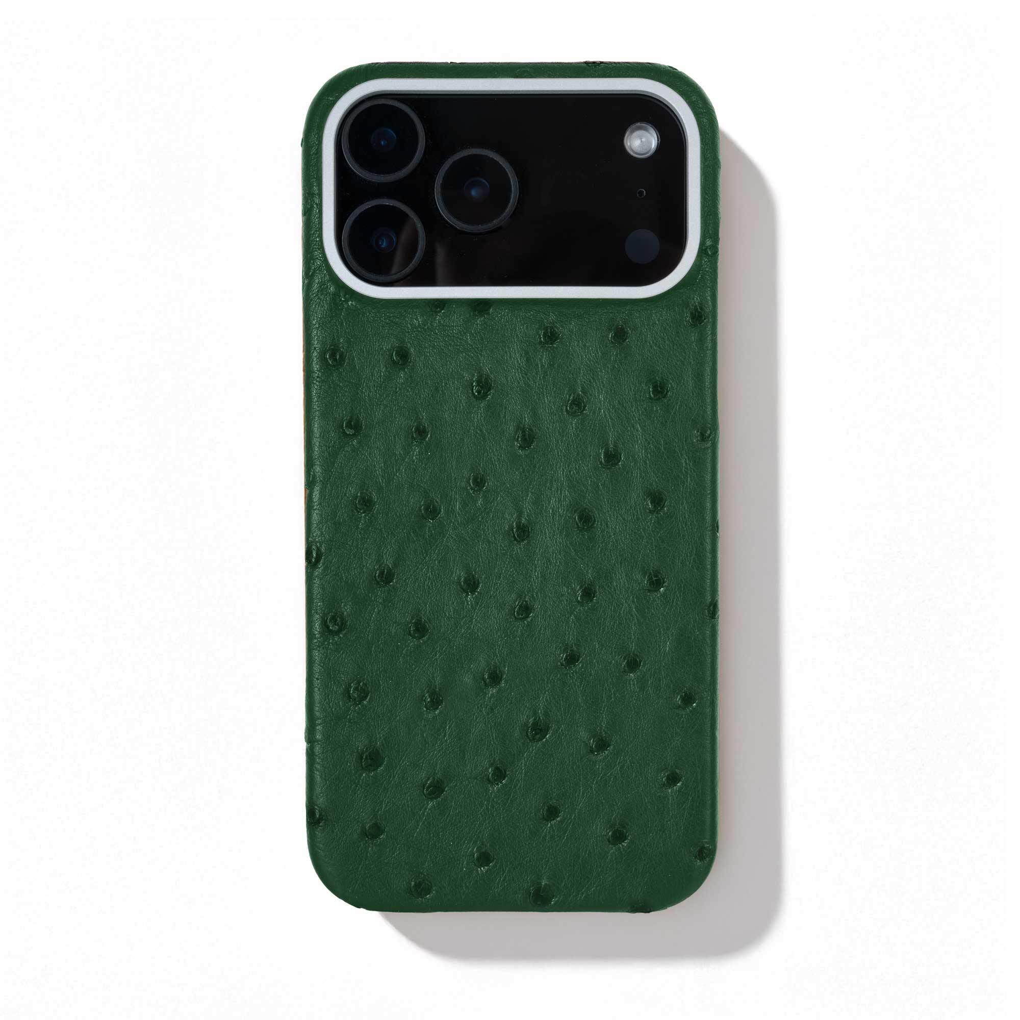 Coque cuir  pour iPhone 17 Pro / Pro Max - Autruche