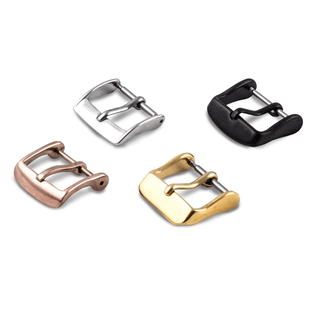 Bracelet montre en cuir "Holi" - Buffle (noir, bleu, kaki, marron, rose)
