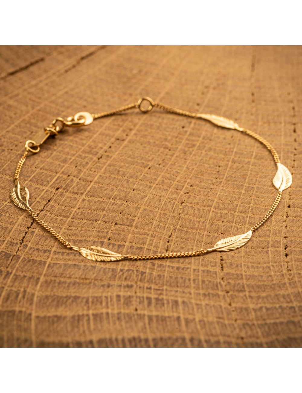 Collier en or 9ct plumes 440-50