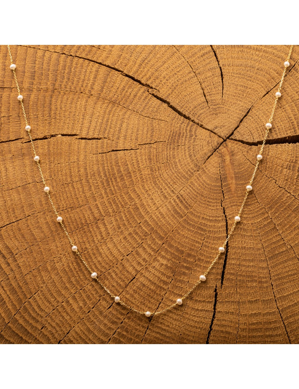 Collier neige 16 perles en or 9ct 453-47