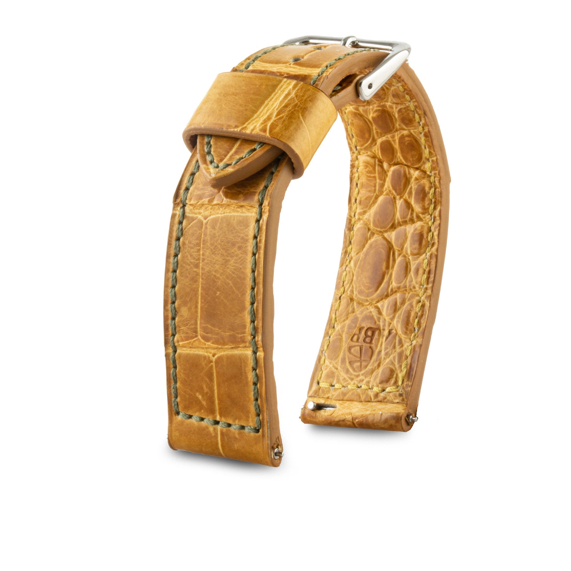 Leather watch strap - Autumn - Honey radika alligator