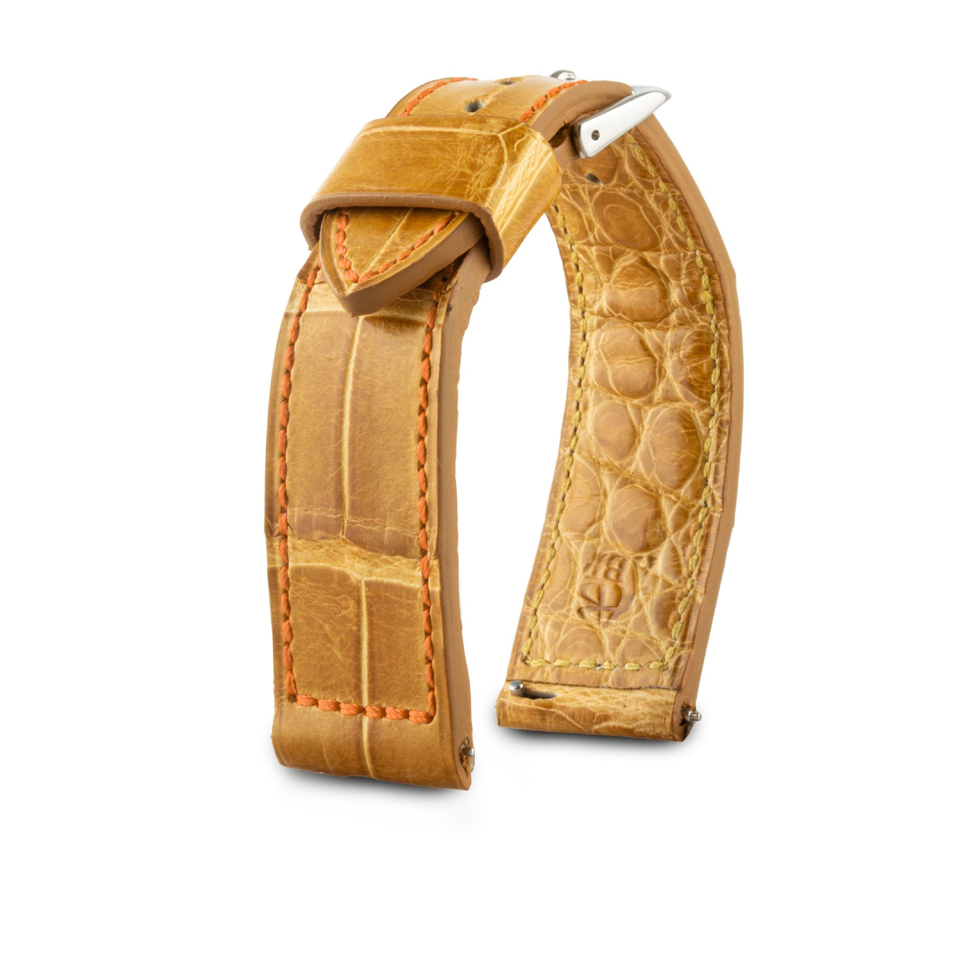 Leather watch strap - Autumn - Honey radika alligator