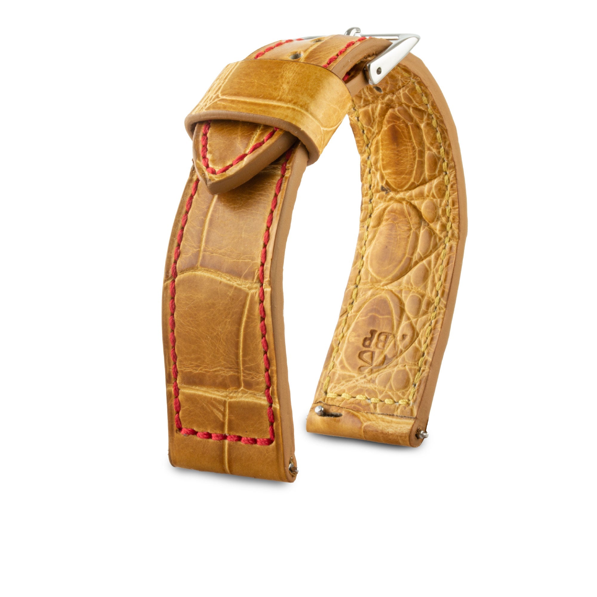 Leather watch strap - Autumn - Honey radika alligator