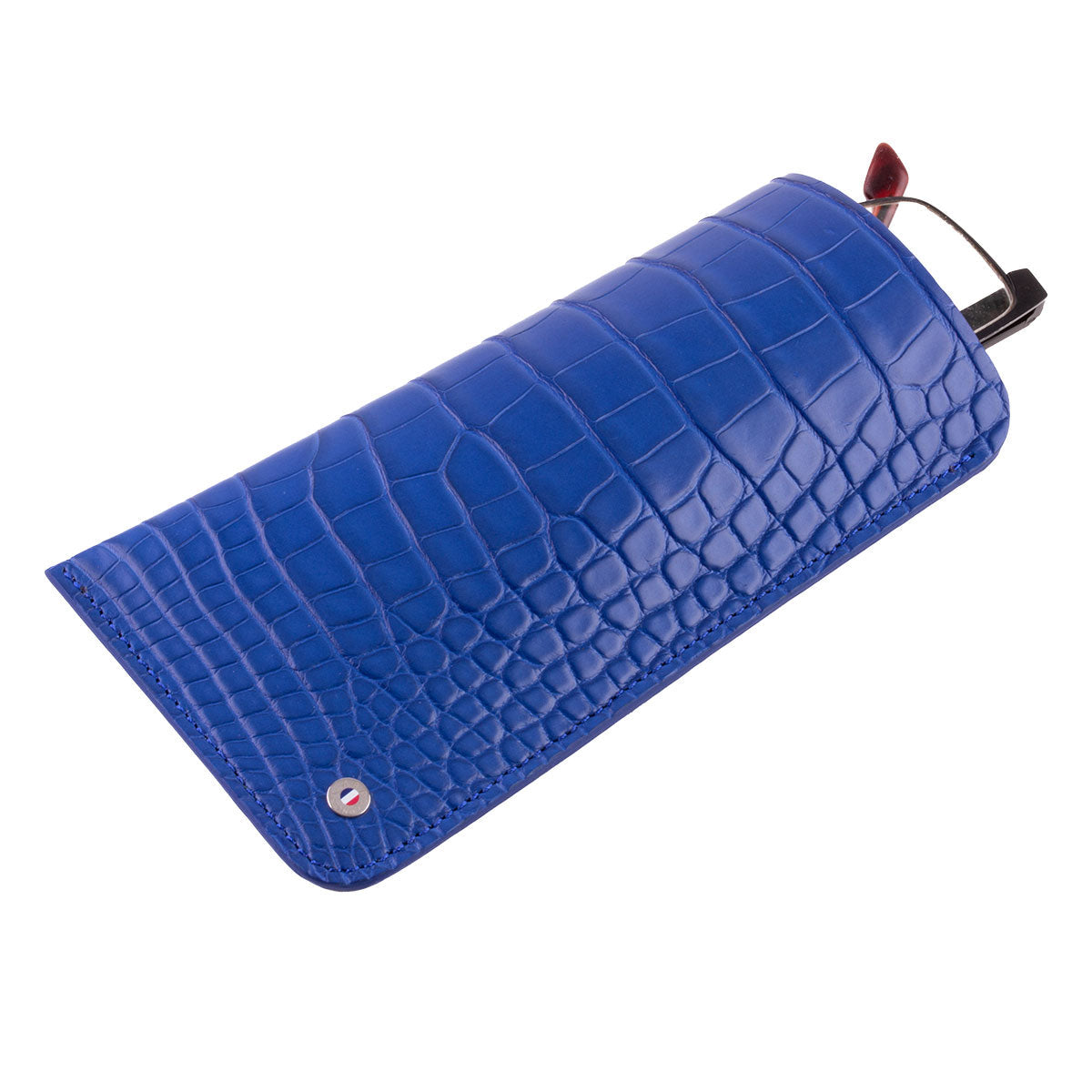 Etui à lunettes cuir "Essential" - Alligator (noir, bleu, vert, marron, orange...)