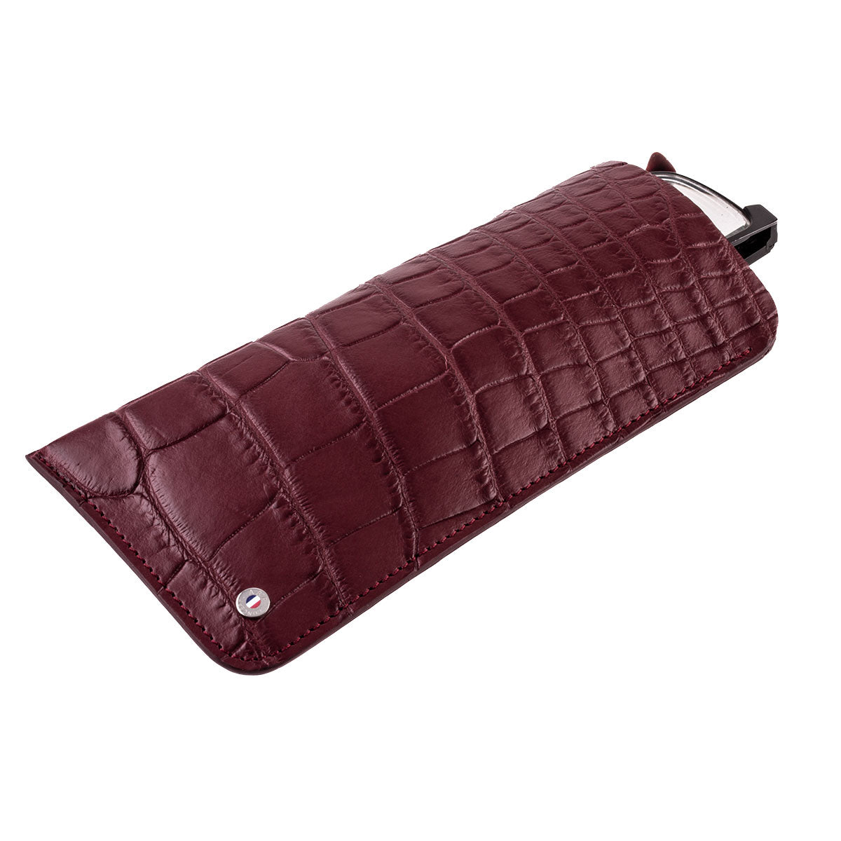 Etui à lunettes cuir "Essential" - Alligator (noir, bleu, vert, marron, orange...)
