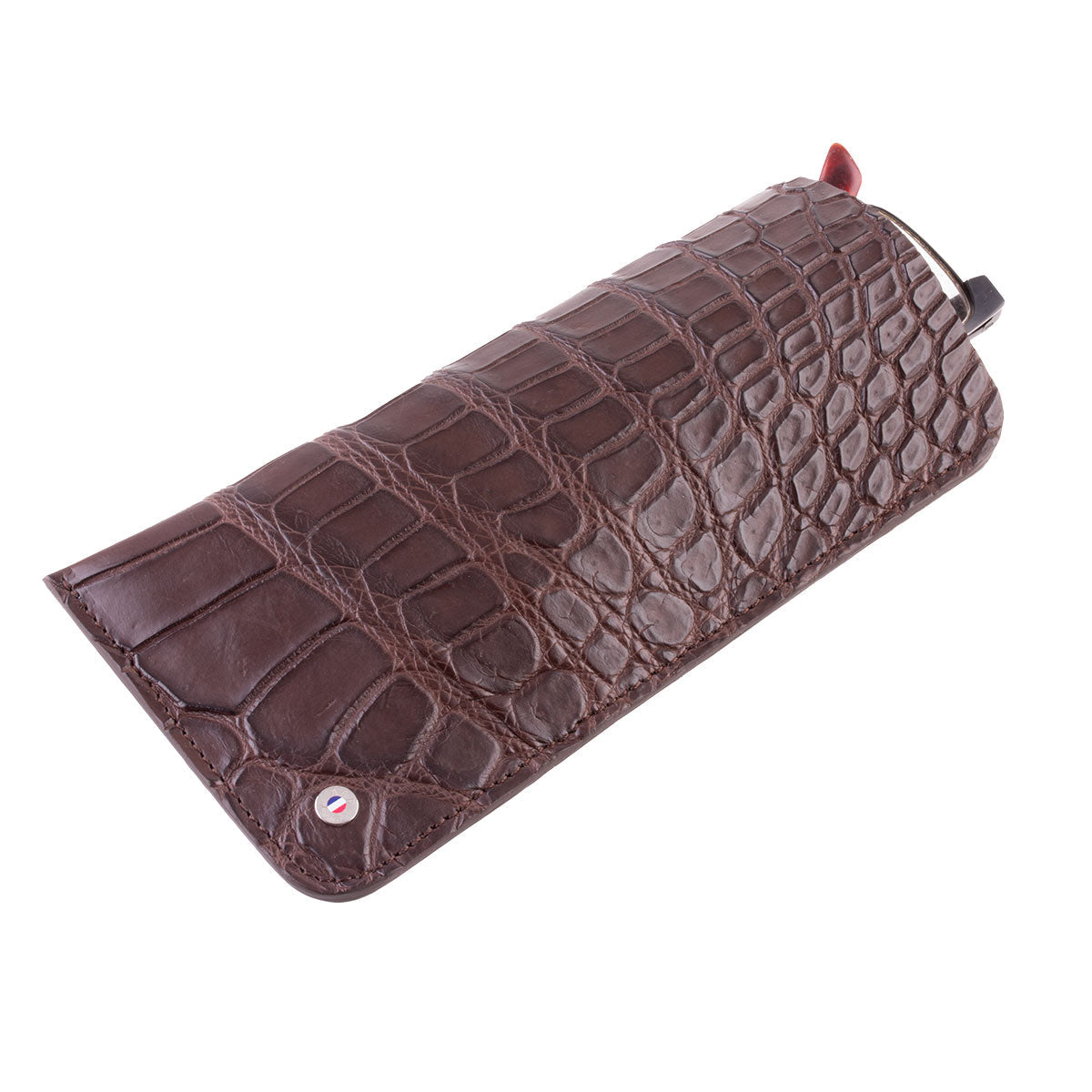 Etui à lunettes cuir "Essential" - Alligator (noir, bleu, vert, marron, orange...)