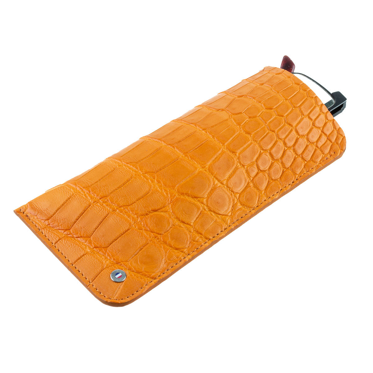 Etui à lunettes cuir "Essential" - Alligator (noir, bleu, vert, marron, orange...)