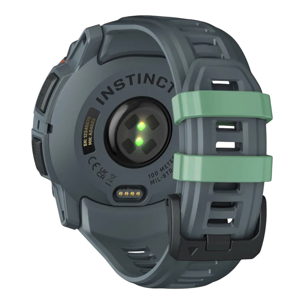GARMIN - Instinct® 3 – 50 mm - AMOLED  Vert d'eau avec bracelet bleu crépuscule - 010-03020-01