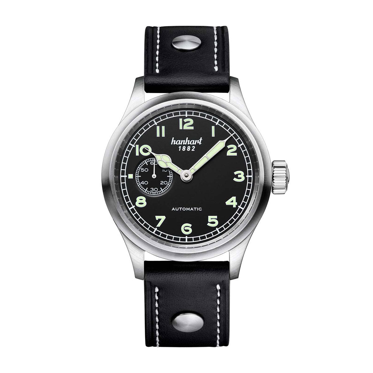 Hanhart 1882 watch - Pioneer Preventor9 black dial