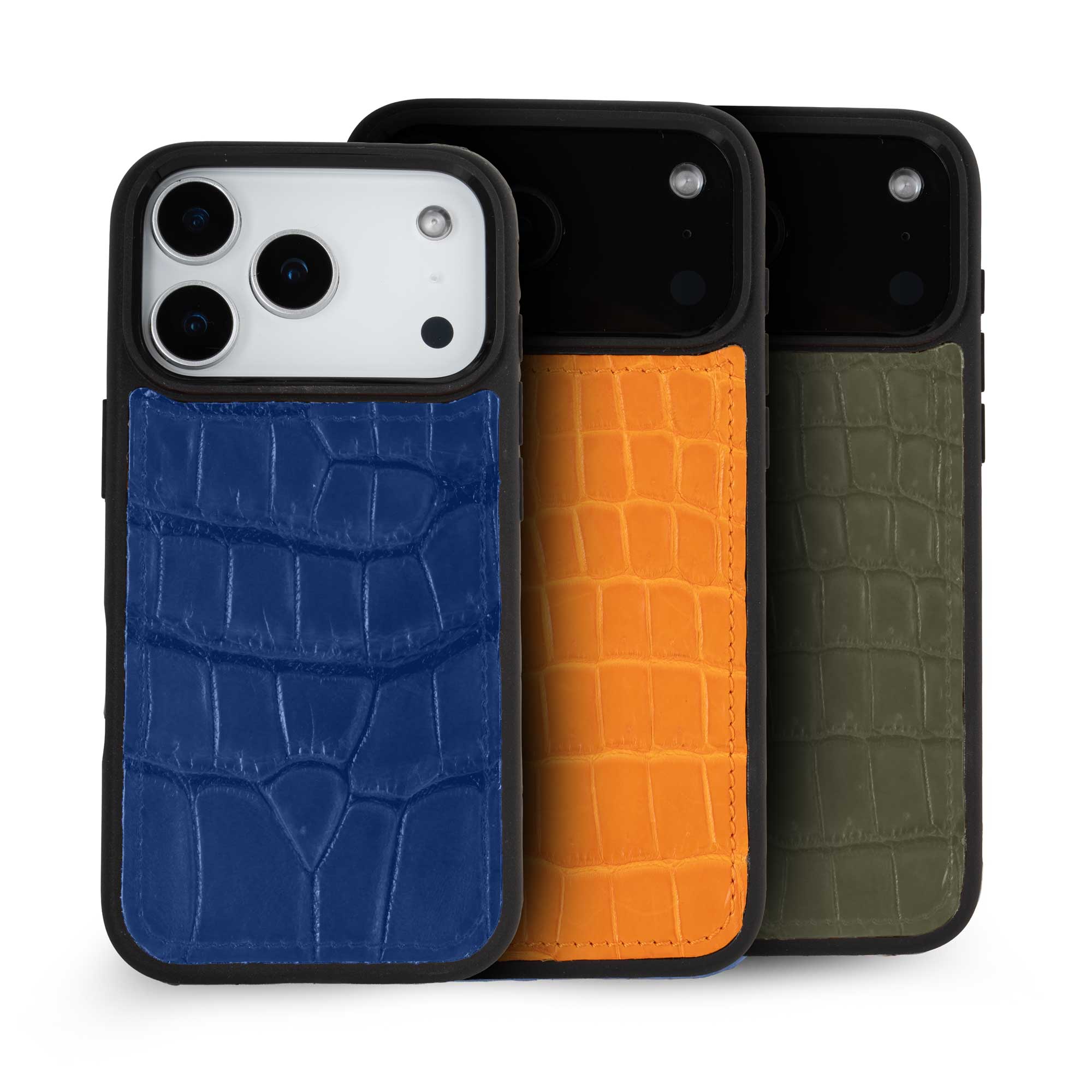 Coque cuir "Sport" pour iPhone 17 Pro / Pro Max - Alligator
