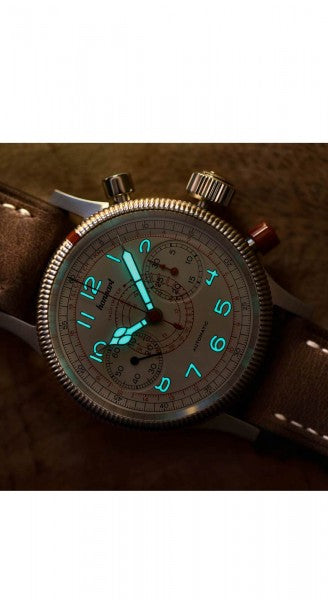 Hanhart 1882 Watch - Pioneer TachyTele ecru couture