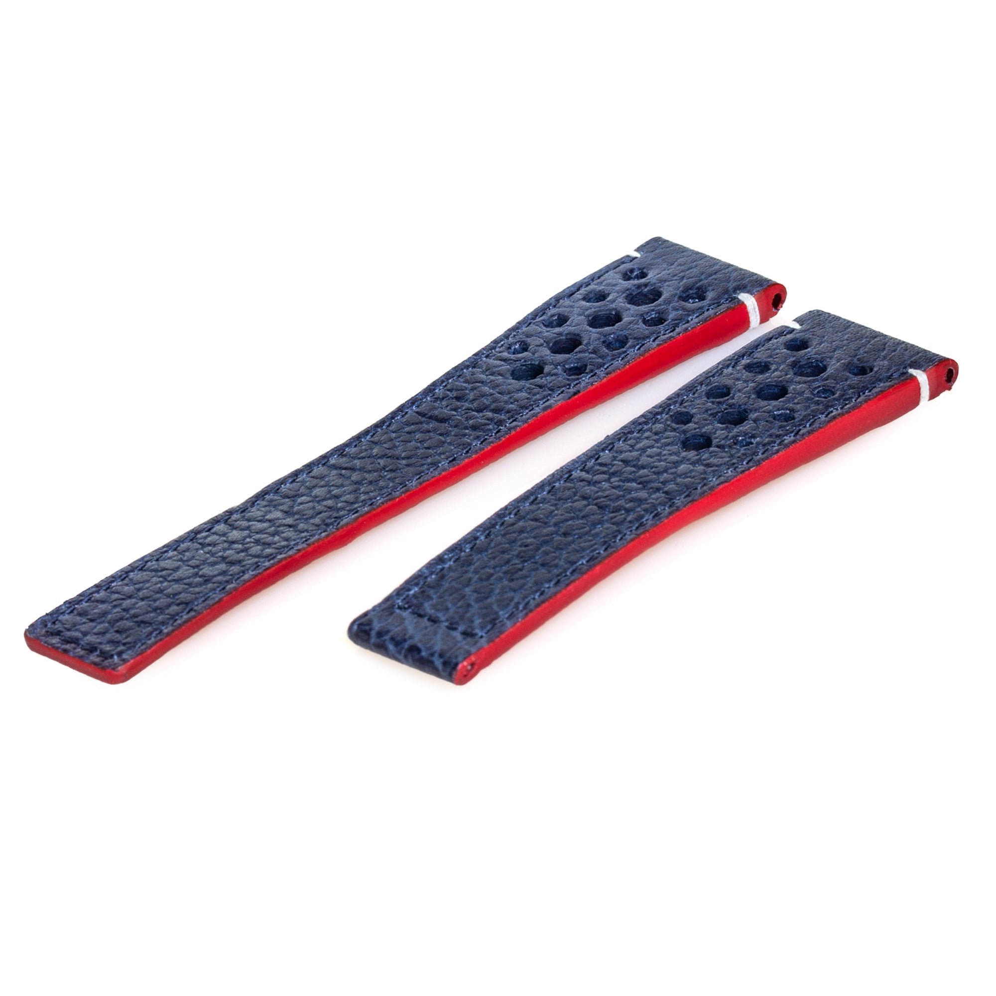 Tag Heuer Monaco - Leather watch strap - Navy blue buffalo