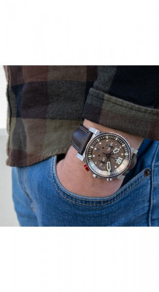 Hanhart 1882 Watch - Primus Pilot Brown