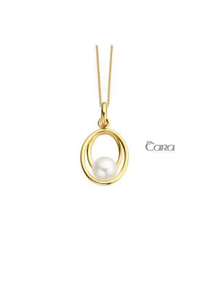 Pendentif en or 18ct + perle blanche 367-39