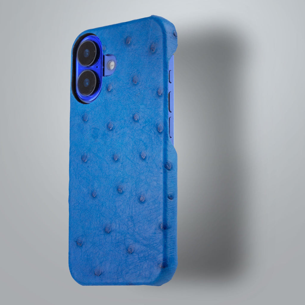 Coque cuir "Slim" pour iPhone 16 ( Tous modèles )  - Autruche