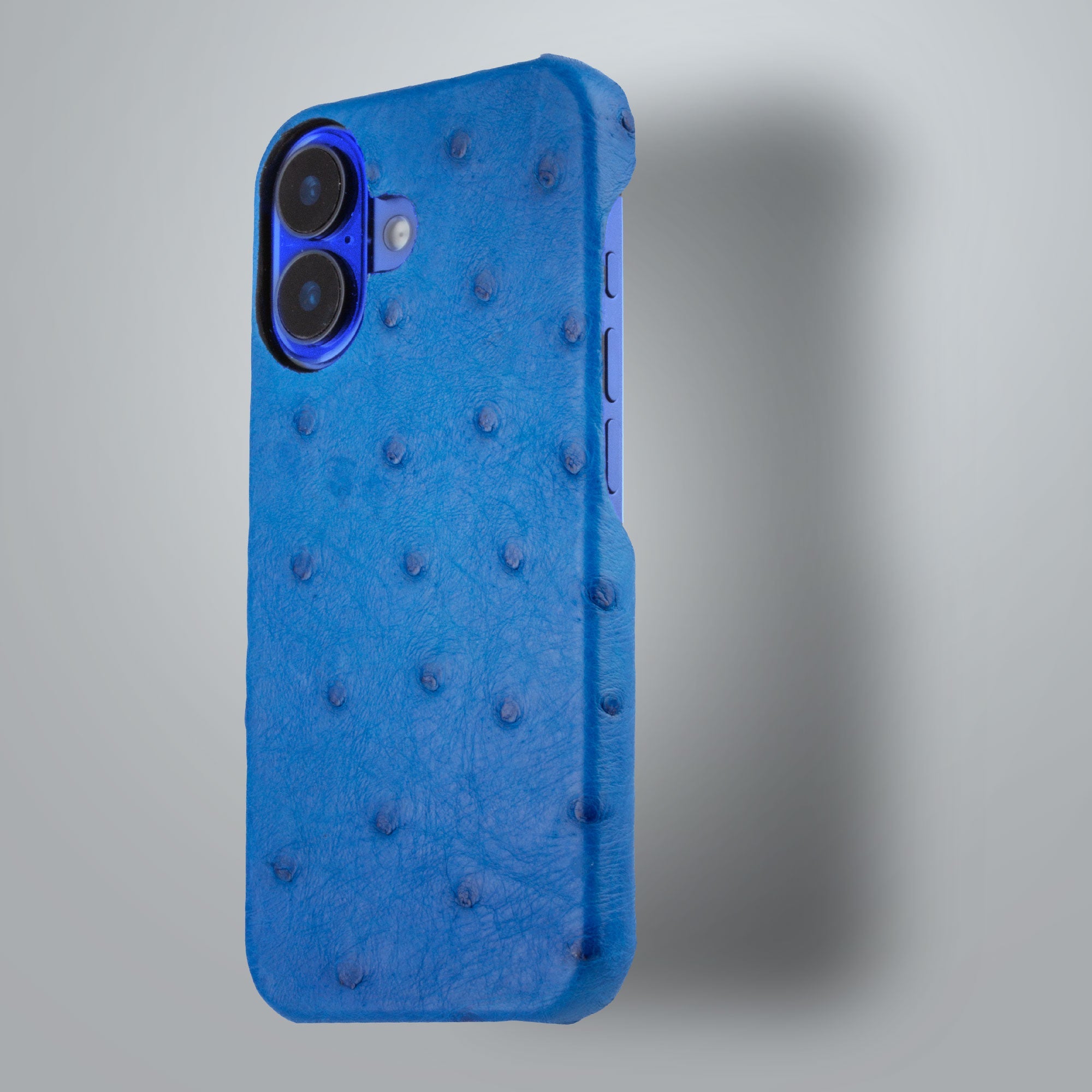 Coque cuir "Slim" pour iPhone 16 ( Tous modèles )  - Autruche