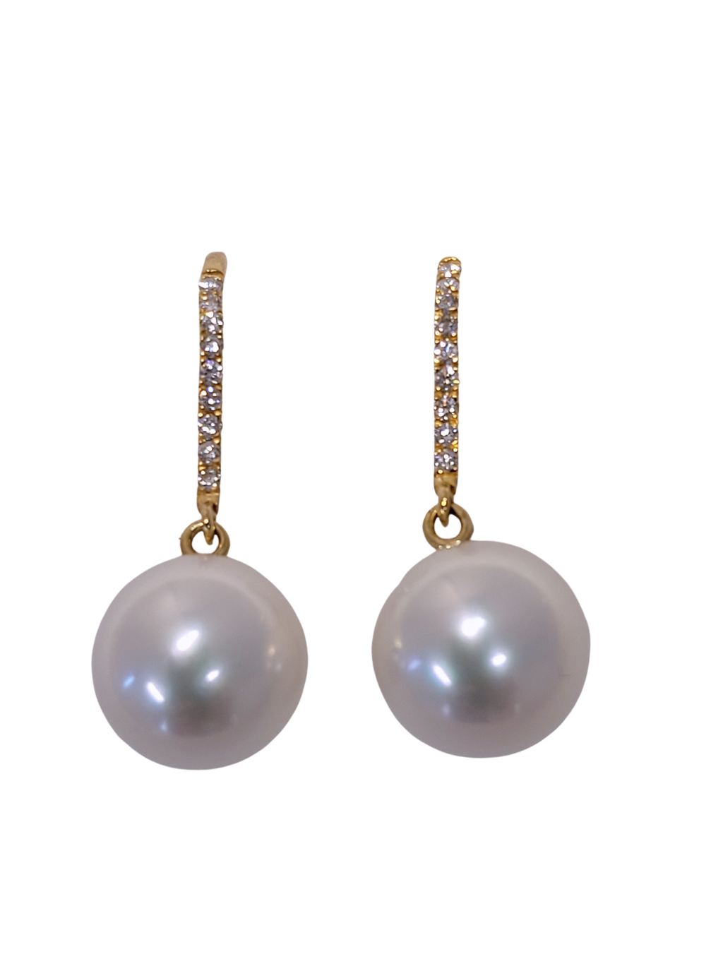 Boucles d'oreilles en or jaune 18ct et perles d'eau douce 382-157