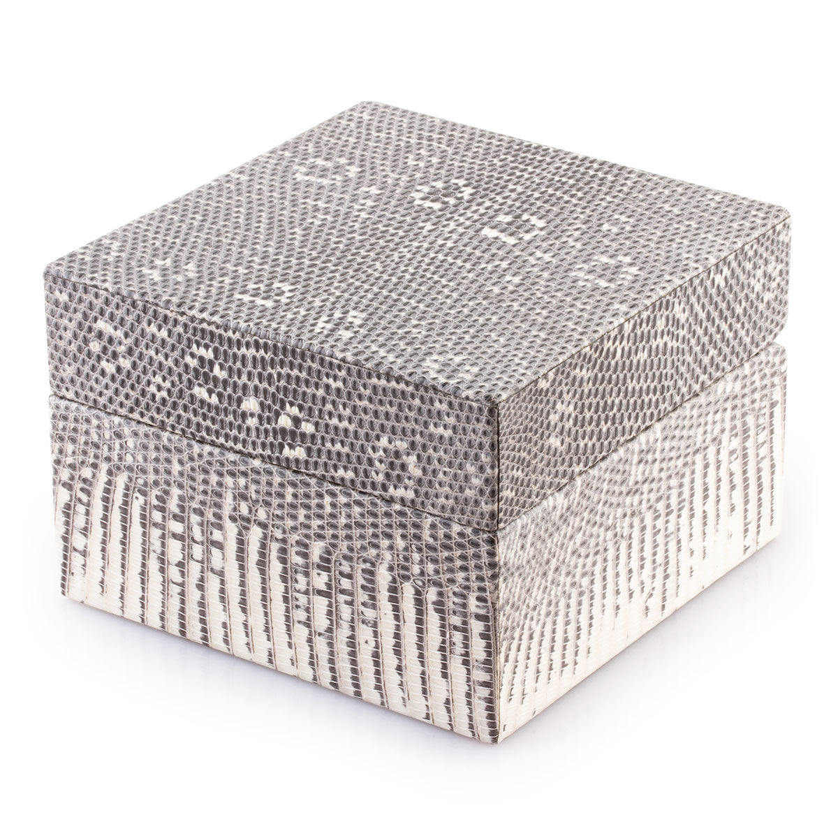 Leather watch box - Case for 1 watch - "Himalaya" Lizard