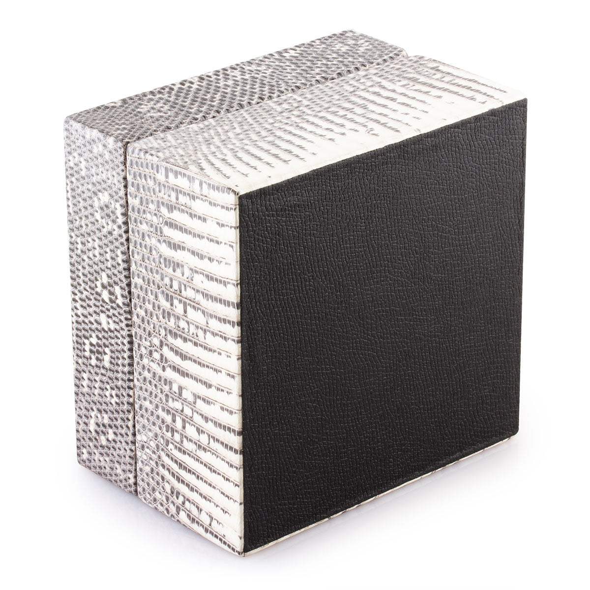 Leather watch box - Case for 1 watch - "Himalaya" Lizard