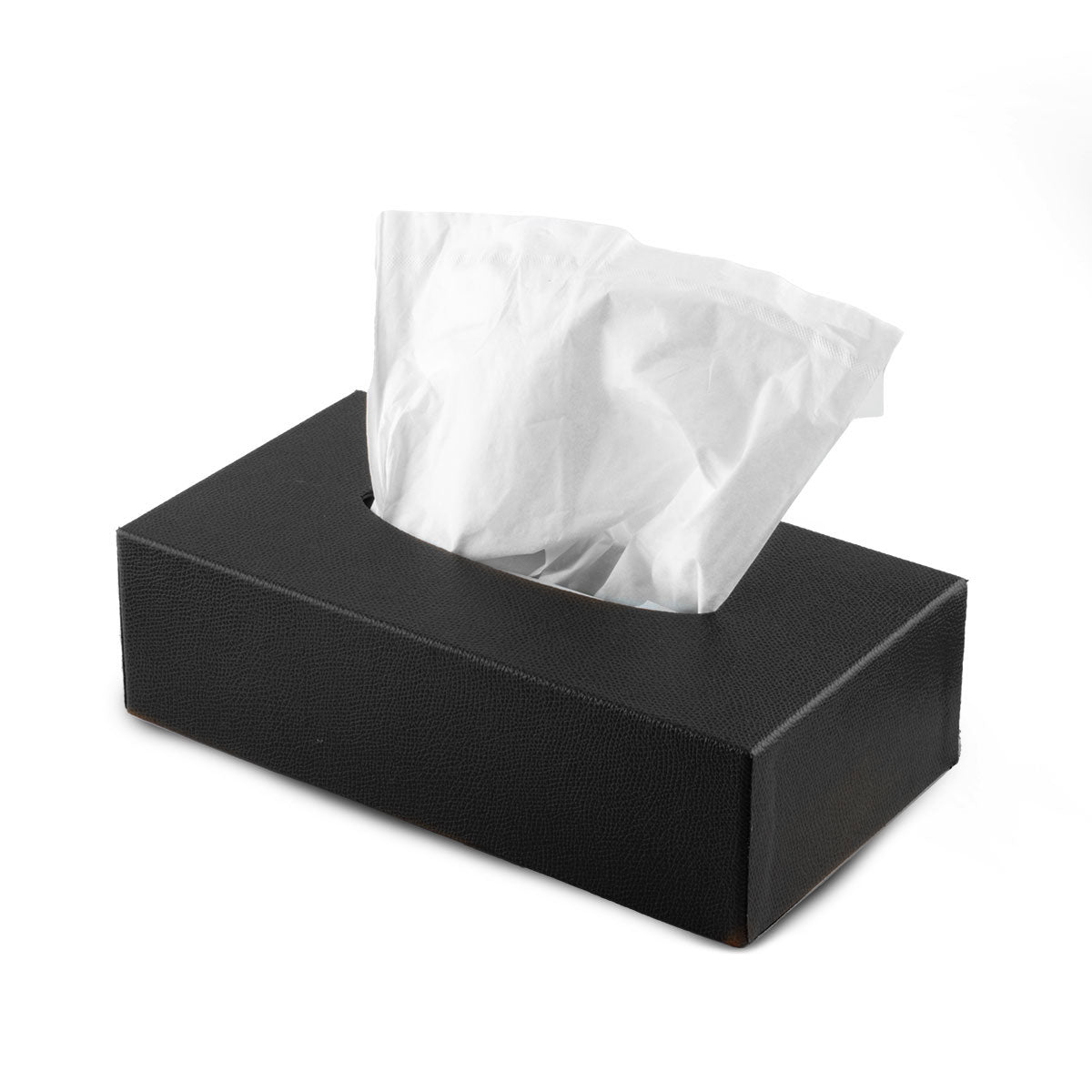 Leather tissue box - Grained calfskin