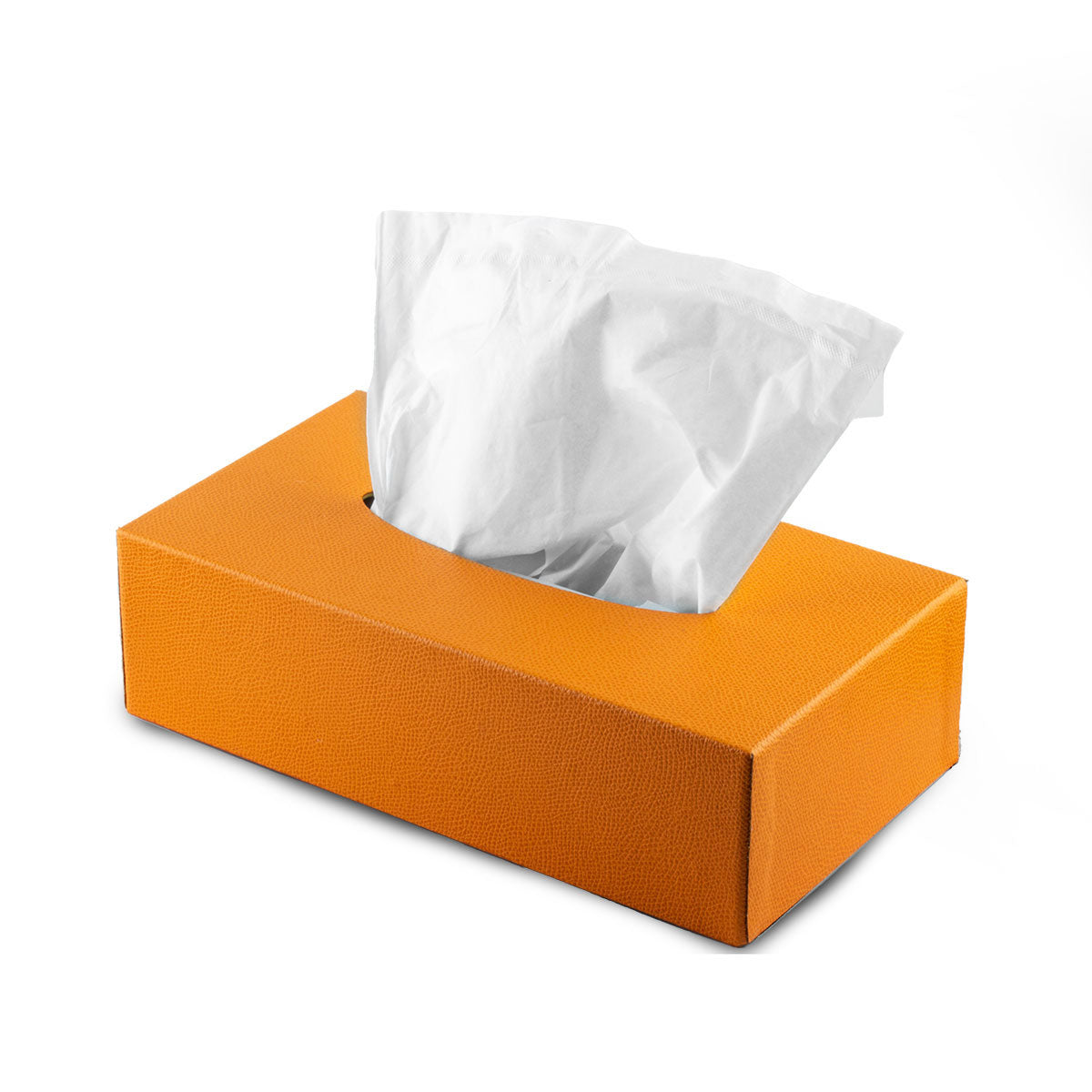Leather tissue box - Grained calfskin