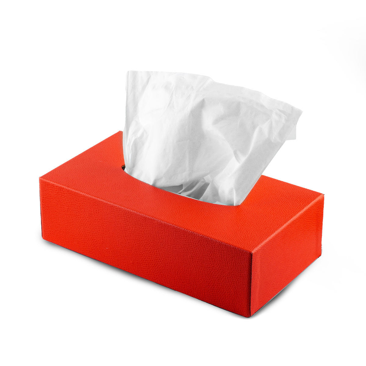Leather tissue box - Grained calfskin