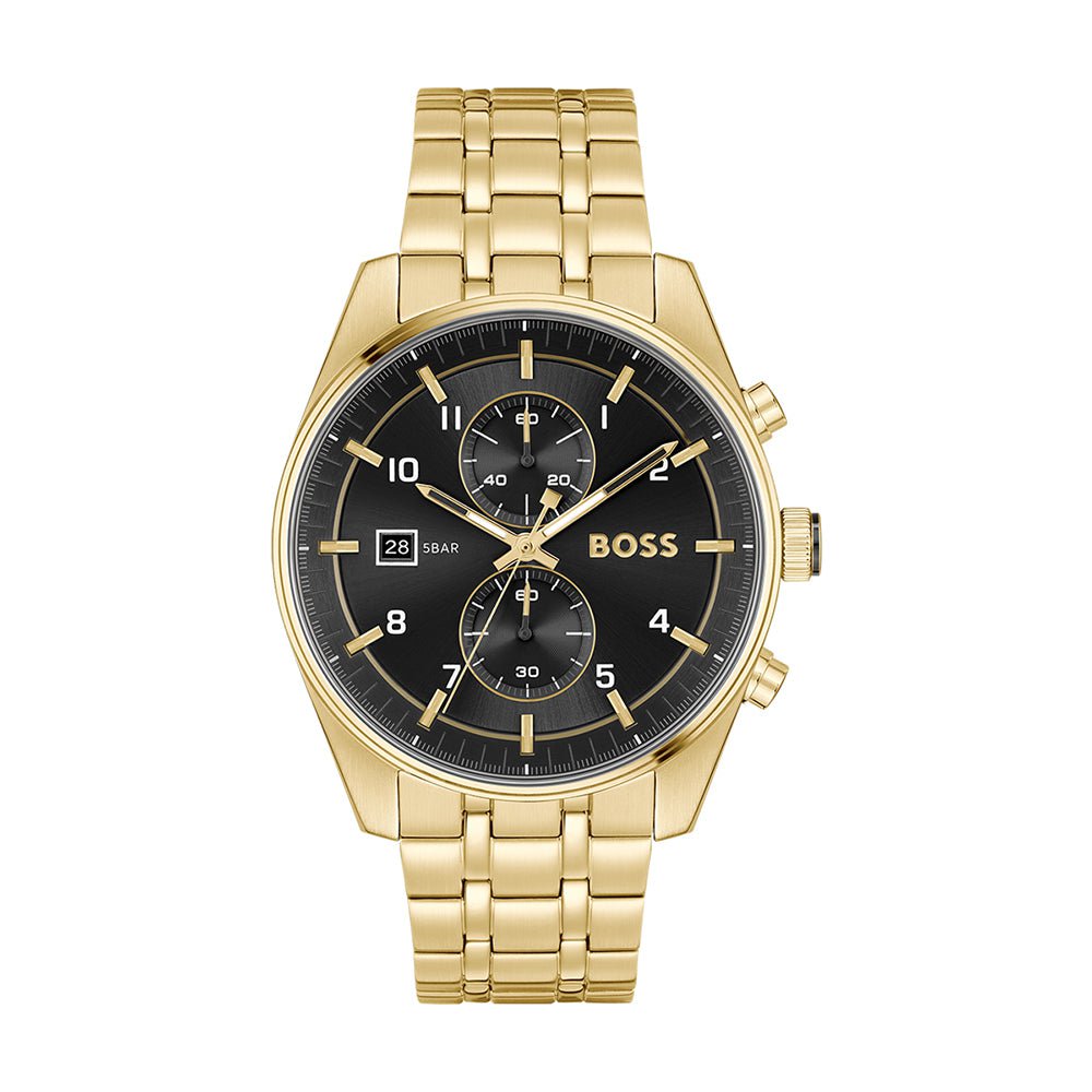 BOSS Men's Sport Luxe Chronograph Watch in Gold Steel 1514152