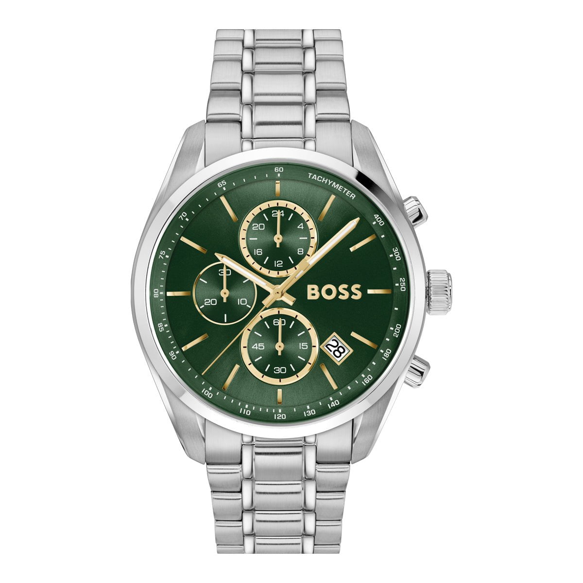 BOSS Men's Grand Prix 44 Chronograph Steel Watch 1514266