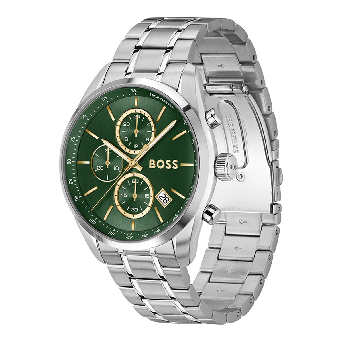 BOSS Men's Grand Prix 44 Chronograph Steel Watch 1514266