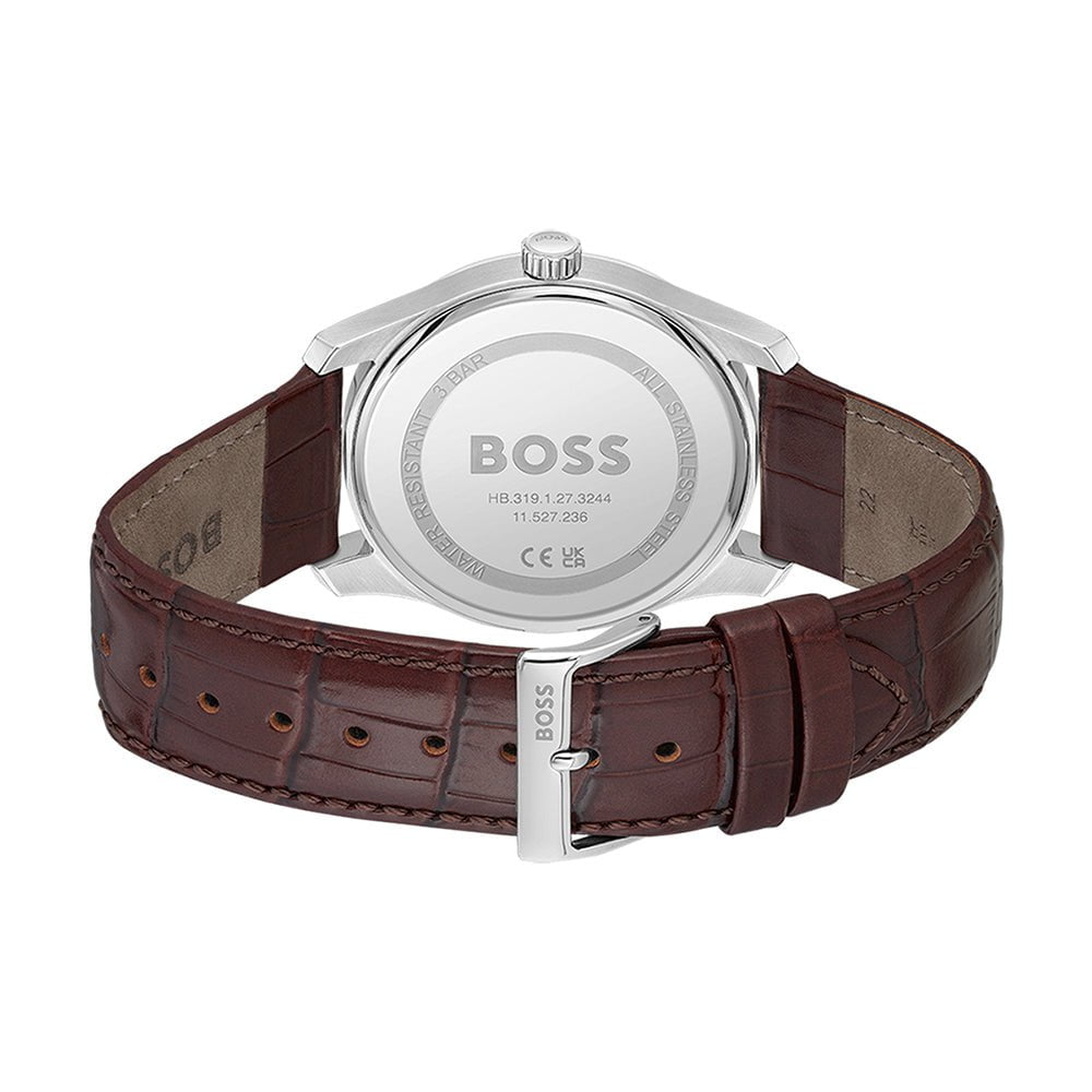 BOSS Men's Principle Brown Leather Watch 1514114