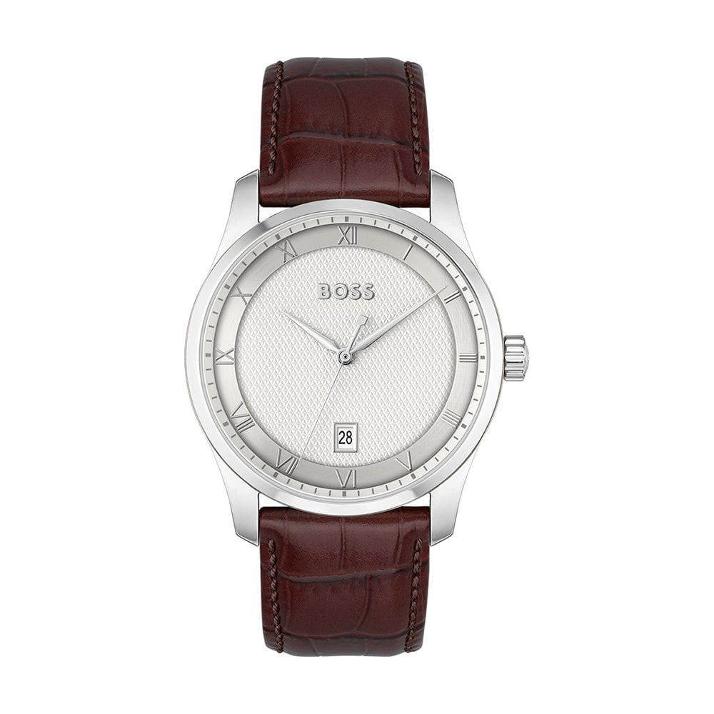 BOSS Men's Principle Brown Leather Watch 1514114