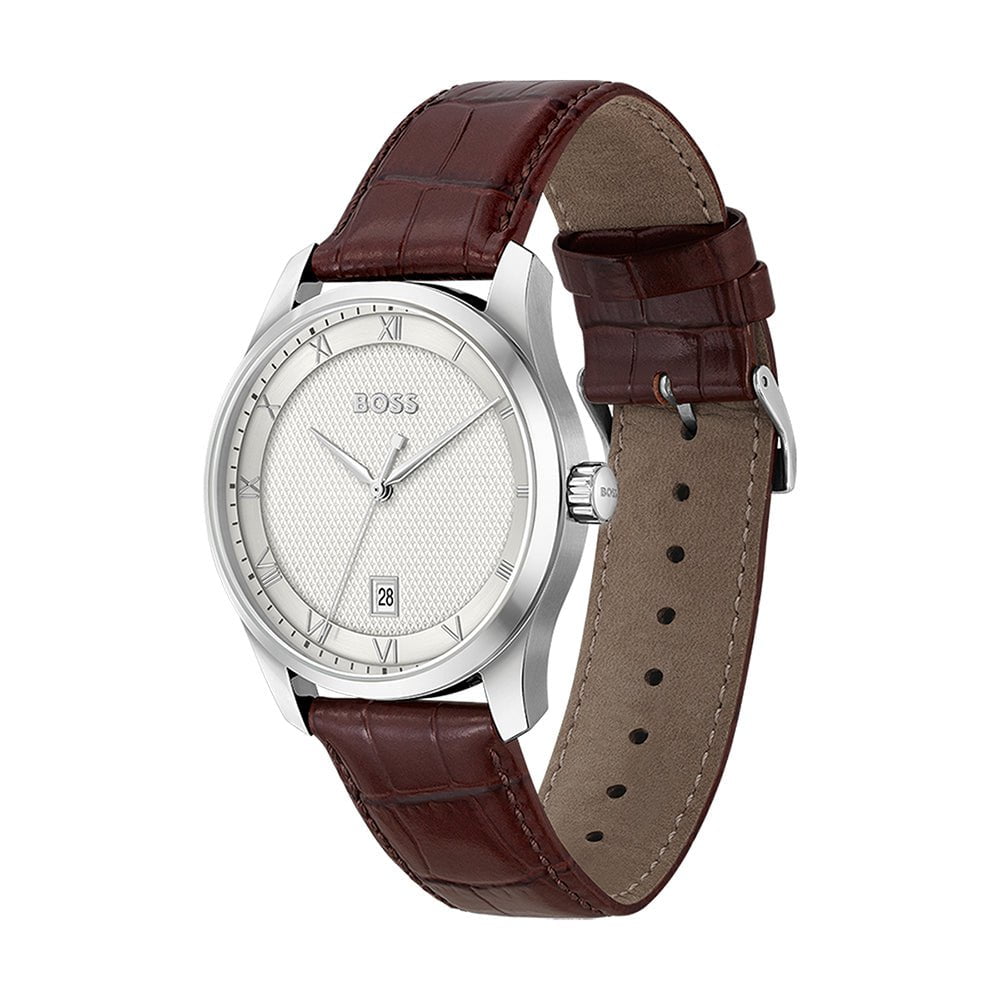 BOSS Men's Principle Brown Leather Watch 1514114