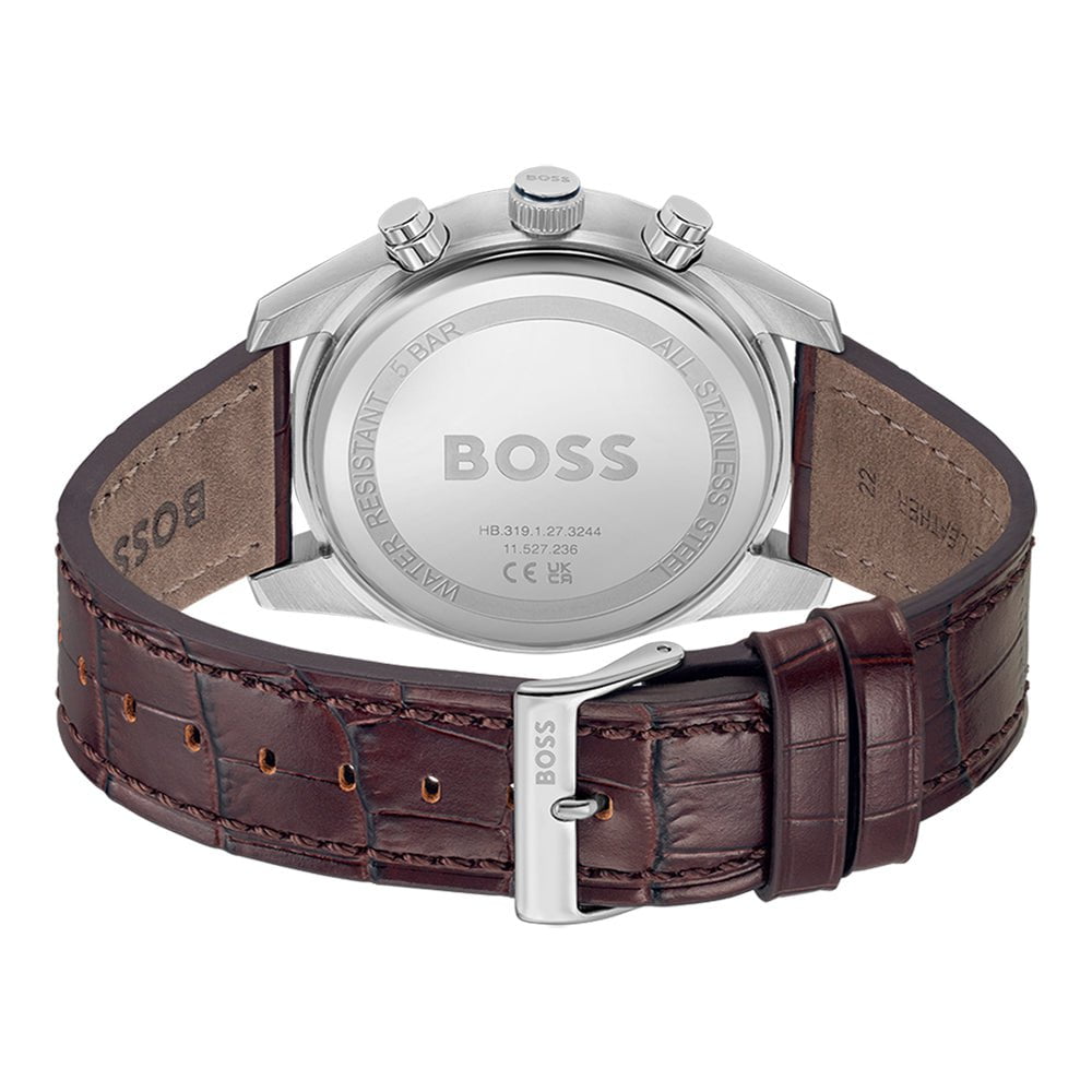 BOSS Men's Skytraveller Chronograph Leather Watch 1514194