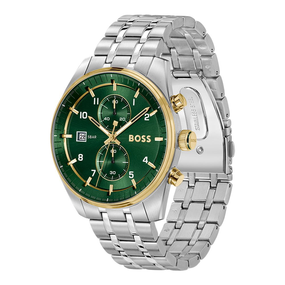 BOSS Men's Skytraveller Chronograph Steel Watch 1514195
